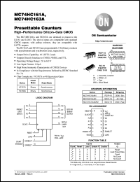 Click here to download MC74HC161ADR2 Datasheet