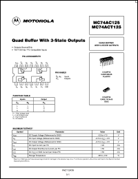 Click here to download MC74AC125ML1 Datasheet