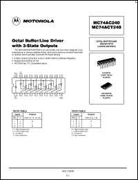 Click here to download MC74AC240M Datasheet