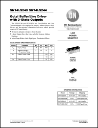 Click here to download SN74LS244MR1 Datasheet