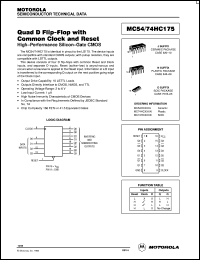 Click here to download MC74HC175DR2 Datasheet