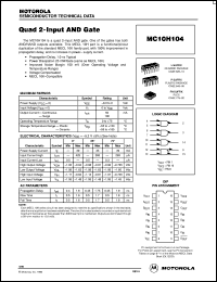 Click here to download MC10H104ML2 Datasheet