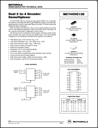 Click here to download MC74VHC139MEL Datasheet