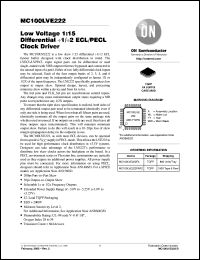 Click here to download MC100LVE222FA Datasheet