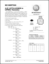 Click here to download MC100EPT622 Datasheet