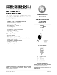 Click here to download MUR860G Datasheet