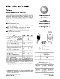 Click here to download MAC210A10 Datasheet