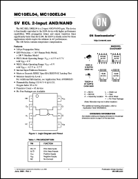 Click here to download MC100EL04DTR2 Datasheet