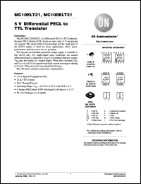 Click here to download MC100ELT21DTR2G Datasheet