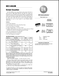 Click here to download MC14022BCPG Datasheet