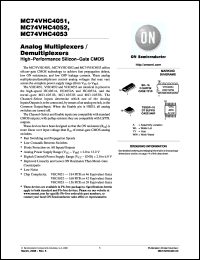 Click here to download MC74VHC4053DR2G Datasheet