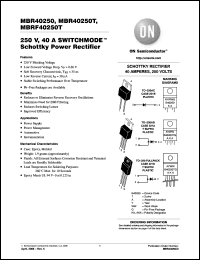 Click here to download MBR40250TG Datasheet