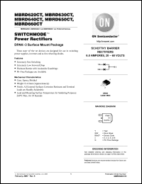 Click here to download MBRD650CTG Datasheet