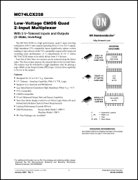 Click here to download MC74LCX258DTR2 Datasheet