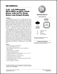 Click here to download NB100EP223FAR2 Datasheet