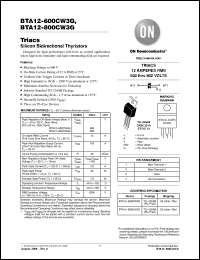 Click here to download BTA12-600CW3G Datasheet