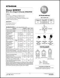 Click here to download NTD4904NT4G Datasheet