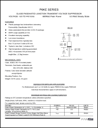 Click here to download P6KE160CA Datasheet