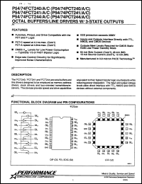 Click here to download P74PCT244P Datasheet