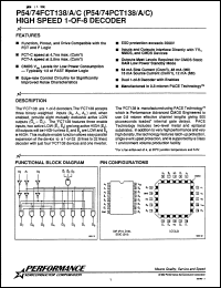 Click here to download P74FCT138CTSO Datasheet