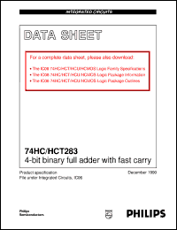 Click here to download 74HC283DB Datasheet