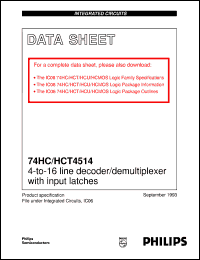 Click here to download 74HCT4514N Datasheet