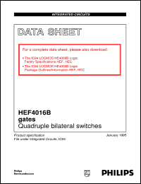 Click here to download HEF4016BU Datasheet
