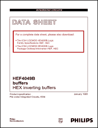Click here to download HEF4049BN Datasheet