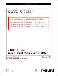 Click here to download 74HC253 Datasheet