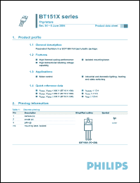 Click here to download BT151X-800 Datasheet