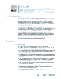 Click here to download LPC2194 Datasheet