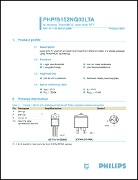 Click here to download PHP152NQ03LTA Datasheet