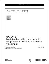 Click here to download SAF7118 Datasheet