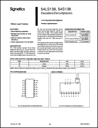 Click here to download S54LS138F Datasheet
