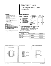 Click here to download 74ACT11020D-T Datasheet