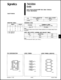 Click here to download N74LS266NB Datasheet