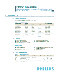 Click here to download PDTC143X Datasheet