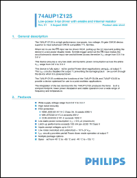 Click here to download 74AUP1Z125GF Datasheet