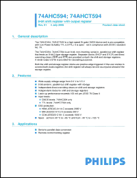 Click here to download 74AHC594PW Datasheet