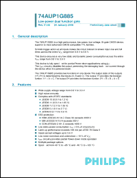 Click here to download 74AUP1G885GT Datasheet