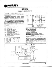 Click here to download SP1650/DP Datasheet