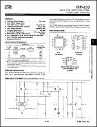 Click here to download OP200AZ/883 Datasheet