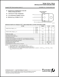 Click here to download TIP142 Datasheet