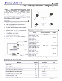 Click here to download PJ1117CM-2.85V Datasheet