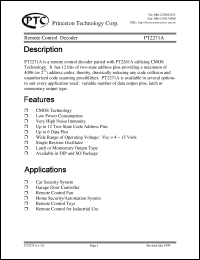 Click here to download PT2271A-M1S18 Datasheet