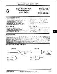 Click here to download QS74FCT2827BTD Datasheet