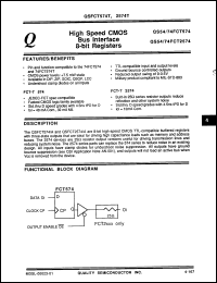 Click here to download QS74FCT574DTL Datasheet