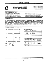 Click here to download QS74QST3584Q Datasheet