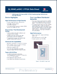 Click here to download QL3004E-0PL68M Datasheet