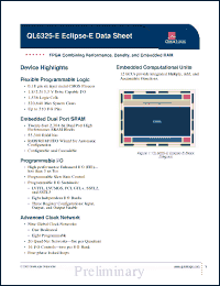 Click here to download QL6325-E-7PT280I Datasheet